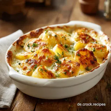 Kartoffelgratin mit gekochten Kartoffeln f&uuml;r 4 Rezeptkarte