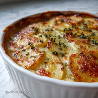Kartoffelgratin Rezept mit K&auml;se f&uuml;r 4 Portionen Rezeptkarte