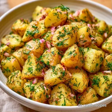 Kartoffelsalat Gekocht F&uuml;r 4 Personen Rezeptkarte
