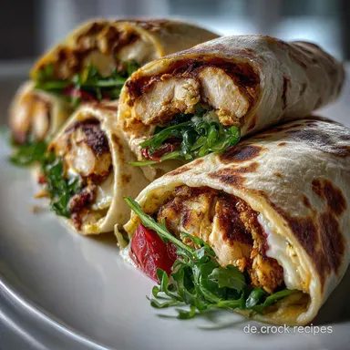 K&auml;se Knoblauch H&auml;hnchen Wraps f&uuml;r 4 | 20 Min.