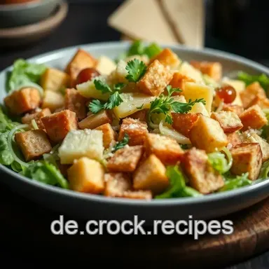 Klassischer Caesar-Salat – Ein Genuss für jeden Anlass! Rezeptkarte