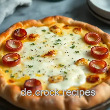 Klassischer Flammkuchen Rezept: Ein köstliches Party Fingerfood Rezeptkarte