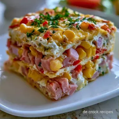 Klassischer Schichtsalat: Cremig Rezeptkarte