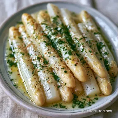 Klassischer Spargel f&uuml;r 4 Personen Rezeptkarte