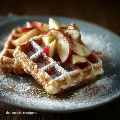 Apfelwaffeln Das beste Rezept f&uuml;r saftige knusprige Waffeln mit Zimt