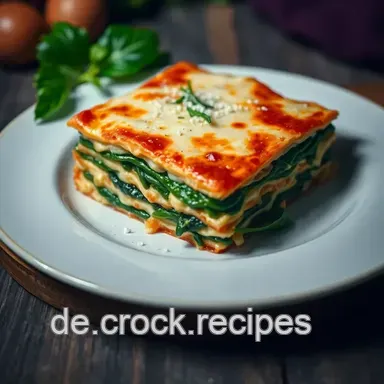 K&ouml;stliche Spinatlasagne: Herzhaftes Familienrezept f&uuml;r jeden Anlass Rezeptkarte