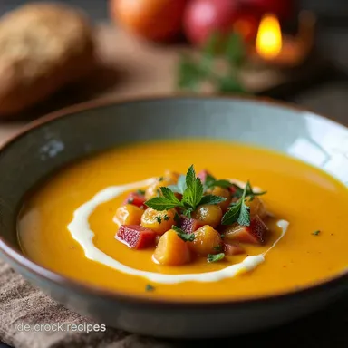 Cremige K&uuml;rbissuppe mit Kokosmilch Mein HerbstHighlight Rezeptkarte