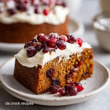 Lebkuchentorte mit Cranberries f&uuml;r 12 Portionen