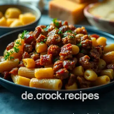 Blitz-Rezept: Makkaroni Hackfleisch Cheddar Makkaroni mit - Saulecker! Rezeptkarte