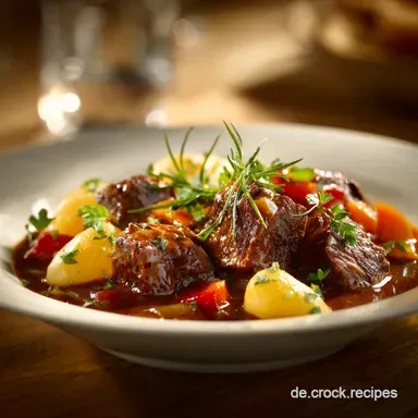 MalzbierGulasch Deftiges Schmorgericht mit malziger Tiefe Rezeptkarte