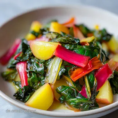 Mangold Gericht mit Kartoffeln f&uuml;r 4 Personen