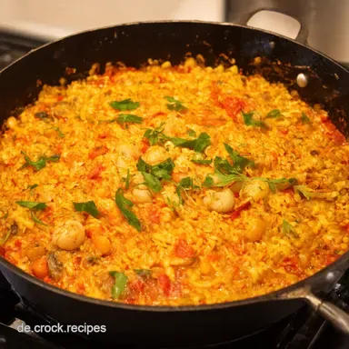 Meeresfr&uuml;chte Paella Rezept So gelingts wie vom Perfekten Dinner Rezeptkarte