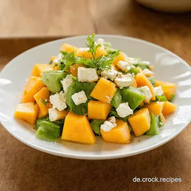 Sommerlicher Melonensalat mit Feta Mein Lieblingsrezept Rezeptkarte