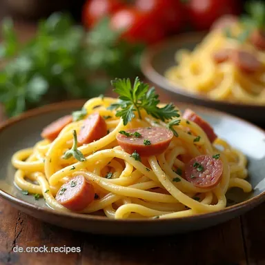 Omas Geheimnis Herzhafter Nudelauflauf mit Schinken K&auml;se Rezeptkarte