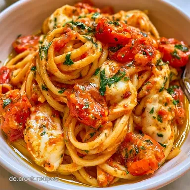 Nudeln mit Tomate Mozzarella in 15 Min