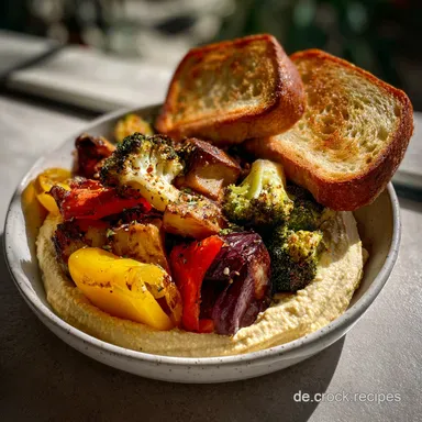 Ofengemse Auf Hummus Mit Gerstetem Brot: Herzhaft & Samtig Rezeptkarte