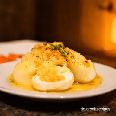 Gef&uuml;llte Eier rustikal nach Omas Art Herzhaft Lecker Rezeptkarte