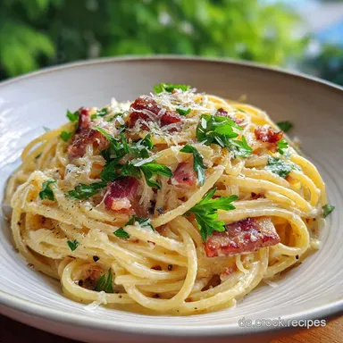 Original Spaghetti Carbonara in 25 Min. Rezeptkarte