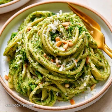 Pasta mit Brokkolipesto in 20 Minuten Rezeptkarte
