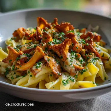 Pasta Mit Pfifferlingen Auch Vegan Mglich: Blitzschnell Fertig Rezeptkarte
