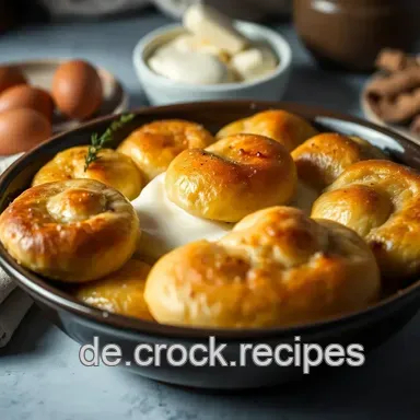 Himmlische Pfannküchlein mit Kondensmilch! Dazu ein Hauch Russland Rezeptkarte