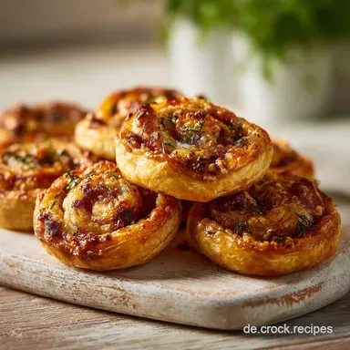 Pizzaschnecken Bl&auml;tterteig in 30 Minuten Knusprig Gebacken Rezeptkarte