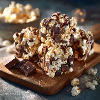 Popcorn Schoko W&uuml;rfel: Knuspriger Feierabend-Snack ohne Backen