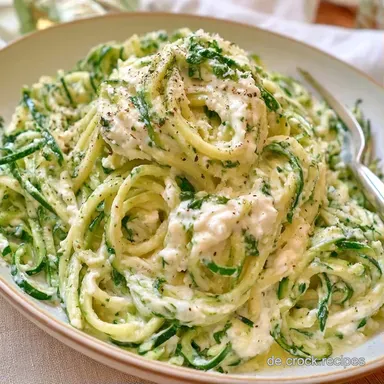 Zucchininudeln mit K&ouml;rnigem Frischk&auml;se Rezeptkarte
