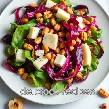 Leckerer Radicchio-Salat mit Ziegenkäse und Walnüssen – Einfach und Schnell Rezeptkarte