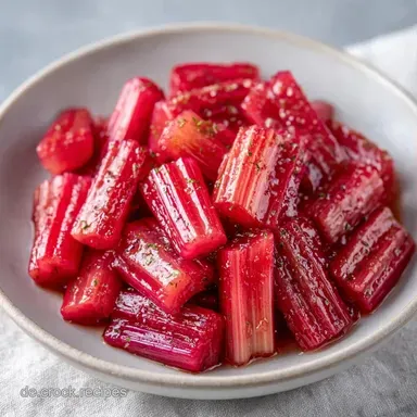 Rhabarberkompott TM6 Gelingsicher St&uuml;ckig Rezeptkarte