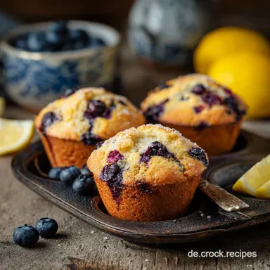 Blaubeer Muffins mit Zitrone: Das einfache Rezept f&uuml;r saftige, spritzige Muffins Rezeptkarte