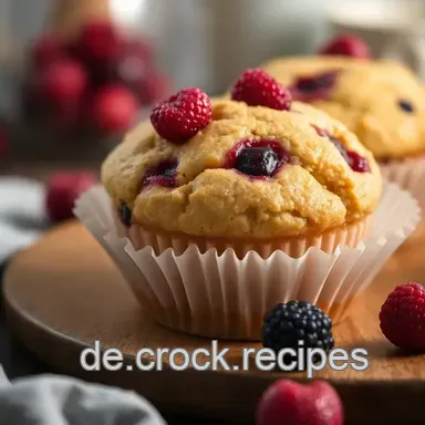 Saftige Vegane Muffins mit Himbeeren und Chiasamen – Gesund & Lecker! Rezeptkarte