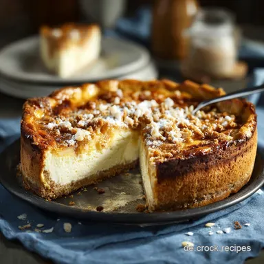 Saftiger RhabarberQuarkStreuselkuchen Mit Omas Trick extra cremig Rezeptkarte