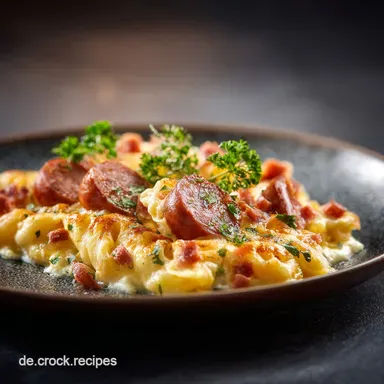 SchinkenWurstNudeln Deftiger DDRKlassiker unter goldbrauner K&auml;sekruste Rezeptkarte