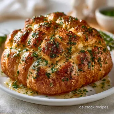Zupfbrot mit Kr&auml;uterbutter in 35 Minuten Rezeptkarte