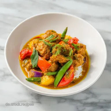 Schnelles H&auml;hnchencurry mit Gem&uuml;se: Rezept f&uuml;r 4 Portionen Rezeptkarte