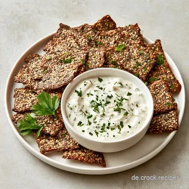 Sesam-Cracker mit Dip in 15 Minuten