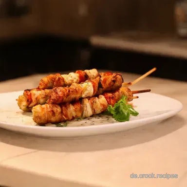 Souvlaki wie vom GyrosStand Mein Geheimtipp Rezeptkarte