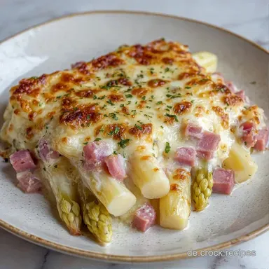 Spargelauflauf Mit Schinken Und Kartoffeln Rezeptkarte