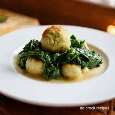 Spinatkn&ouml;del Blitzrezept Schnell Einfach wie bei Oma Rezeptkarte