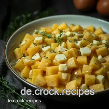 Süßkartoffelauflauf mit Käse und Kräutern - Ein herzhaftes Rezept! Rezeptkarte