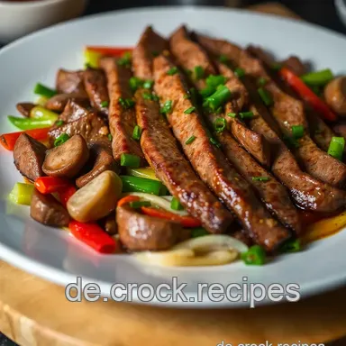 Teppanyaki Grill-Delikatesse: Saftige Rinderfiletstreifen mit Gemüse Rezeptkarte