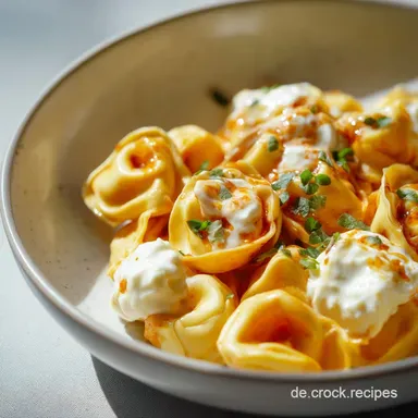 Tortellini mit AjvarFrischk&auml;seSo&szlig;e: In 25 Min. fertig Rezeptkarte
