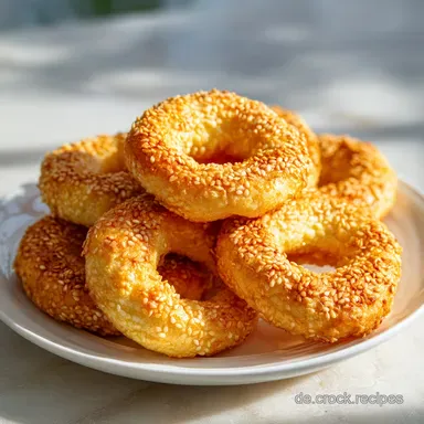 T&uuml;rkische A&ccedil;ma Sesamkringel: Fluffige Sesamkringel in 160 Min Rezeptkarte