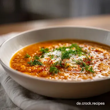 T&uuml;rkische rote Linsensuppe: Cremig f&uuml;r 6 Personen Rezeptkarte