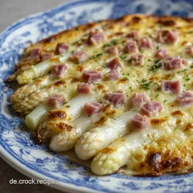&Uuml;berbackener Wei&szlig;er Spargel f&uuml;r 4 Personen Rezeptkarte