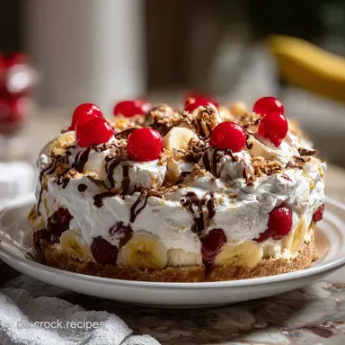 BananaSplitTorte Ohne Backen: Cremige Torte f&uuml;r den Sonntag Rezeptkarte