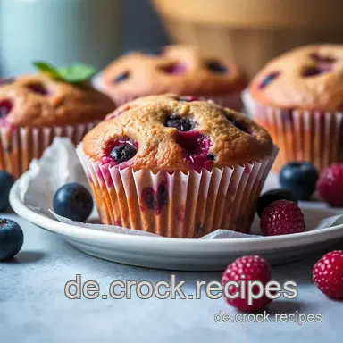 Fruchtige vegane Muffins mit Blaubeeren - Einfaches Rezept für jeden Tag Rezeptkarte