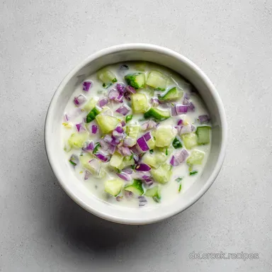 Vegan Mixed Vegetable Raita in 15 Minuten: Cremig & K&uuml;hl Rezeptkarte