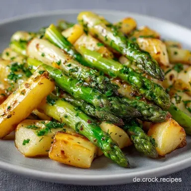 Vegetarischer Spargel f&uuml;r 4 Personen Rezeptkarte